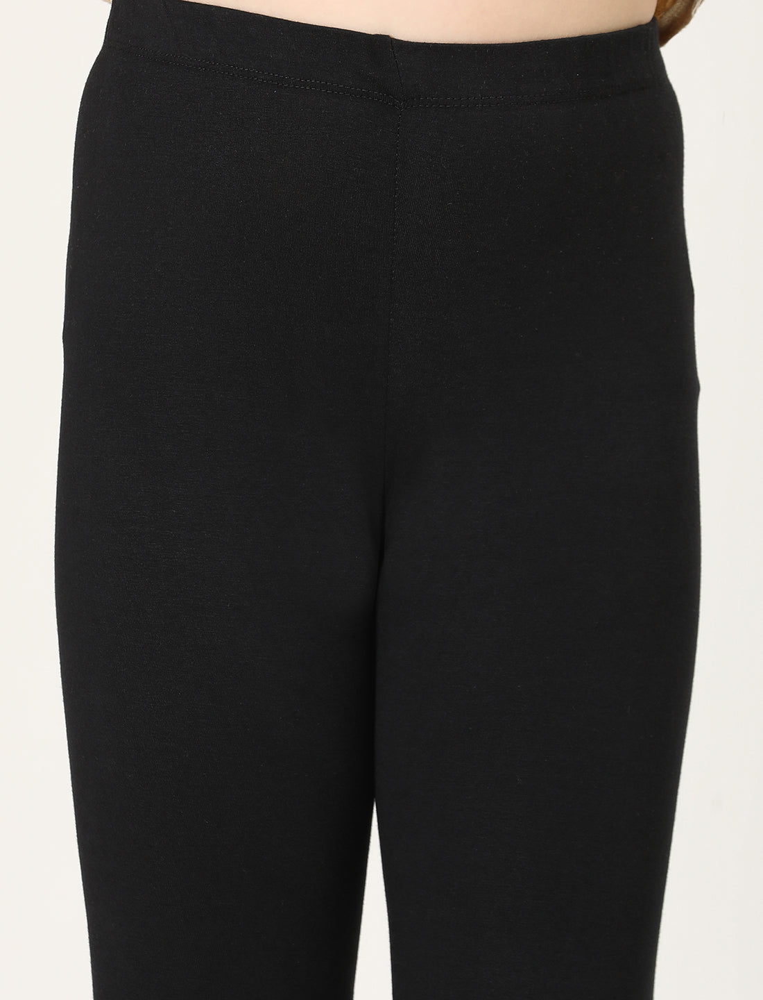 Zion girls 4 way Stretachable Cotton Lycra Ankle Length Leggings - Black
