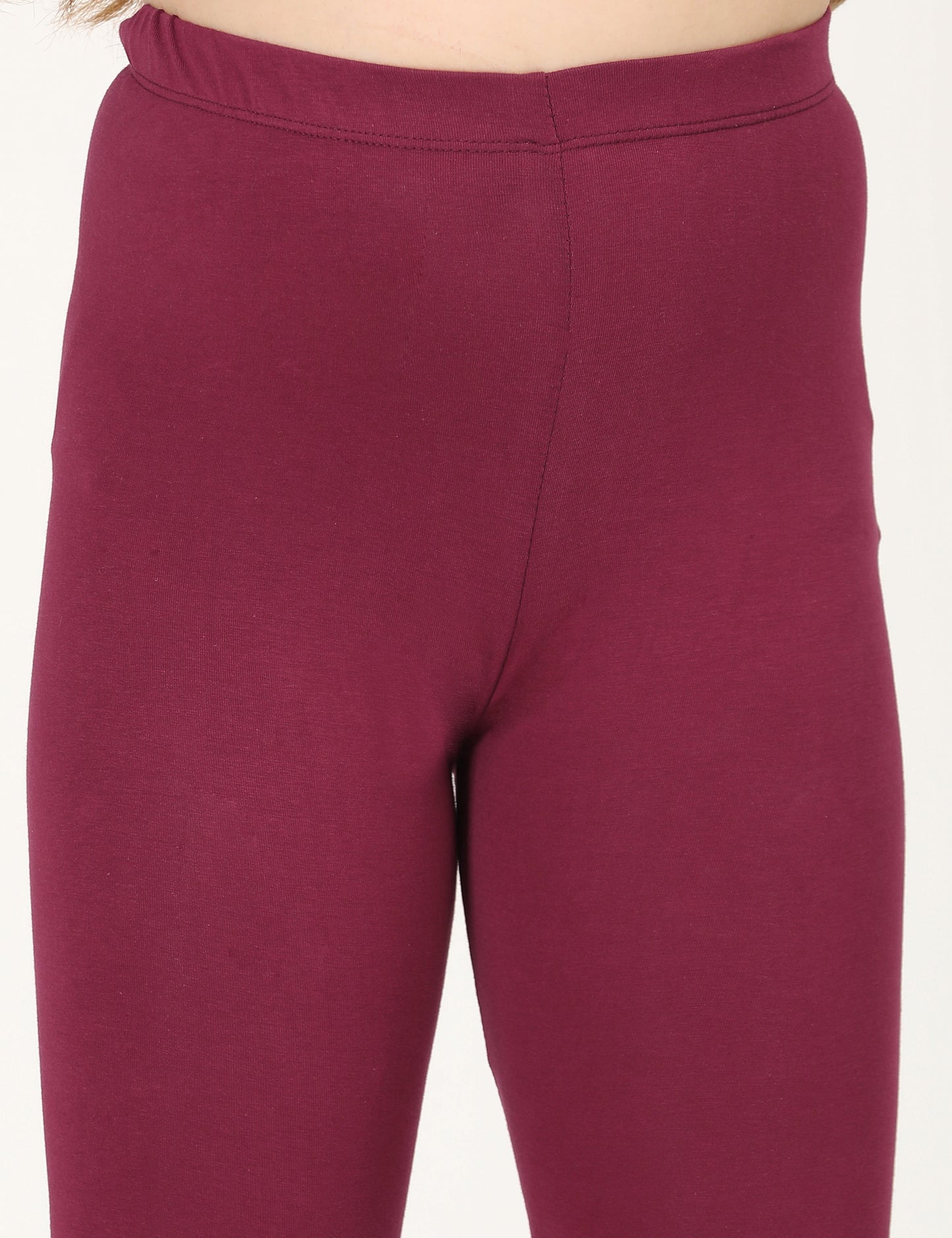 Zion girls 4 way Stretachable Cotton Lycra Ankle Length Leggings - Maroon