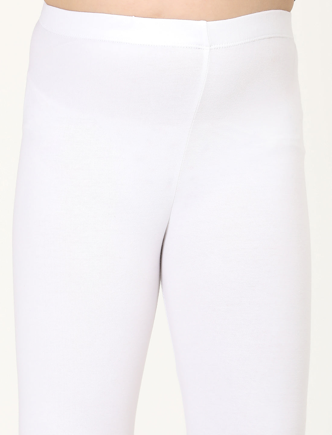 Zion girls 4 way Stretachable Cotton Lycra Ankle Length Leggings - White