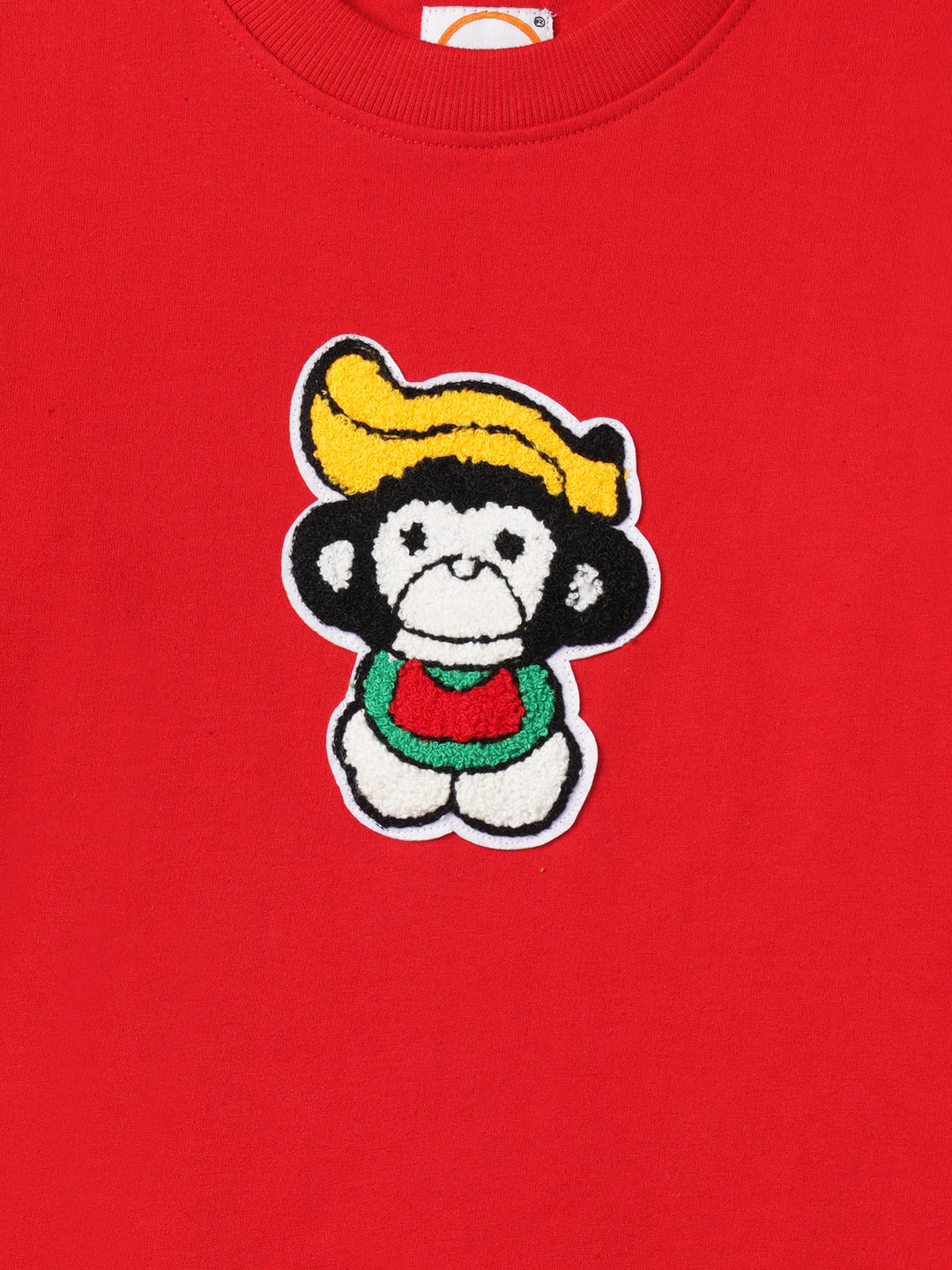 Zion Boys Sweatshirt with Cute Monkey in Terry Embroidery