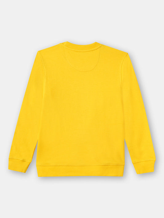 Zion Boys Sweatshirt with Terry Embroidery-Lt Yellow