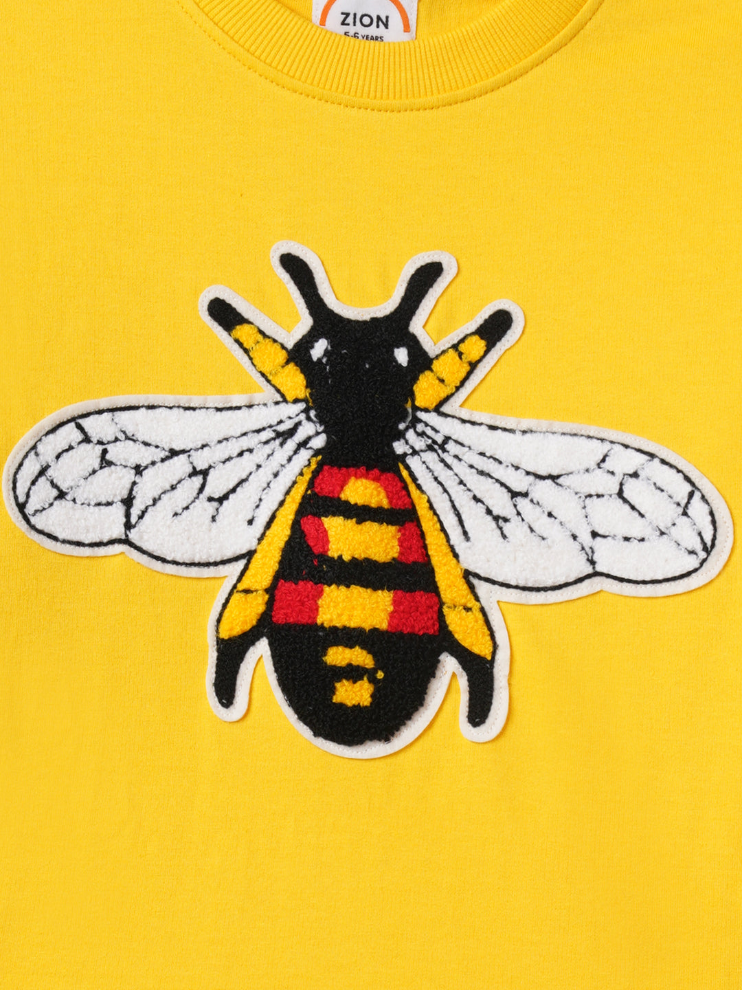 Zion Boys Sweatshirt with Terry Embroidery-Lt Yellow