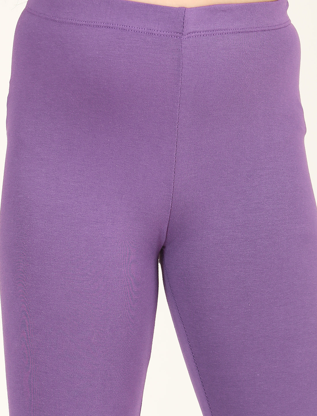 Zion girls 4 way Stretachable Cotton Lycra Ankle Length Leggings - Purple