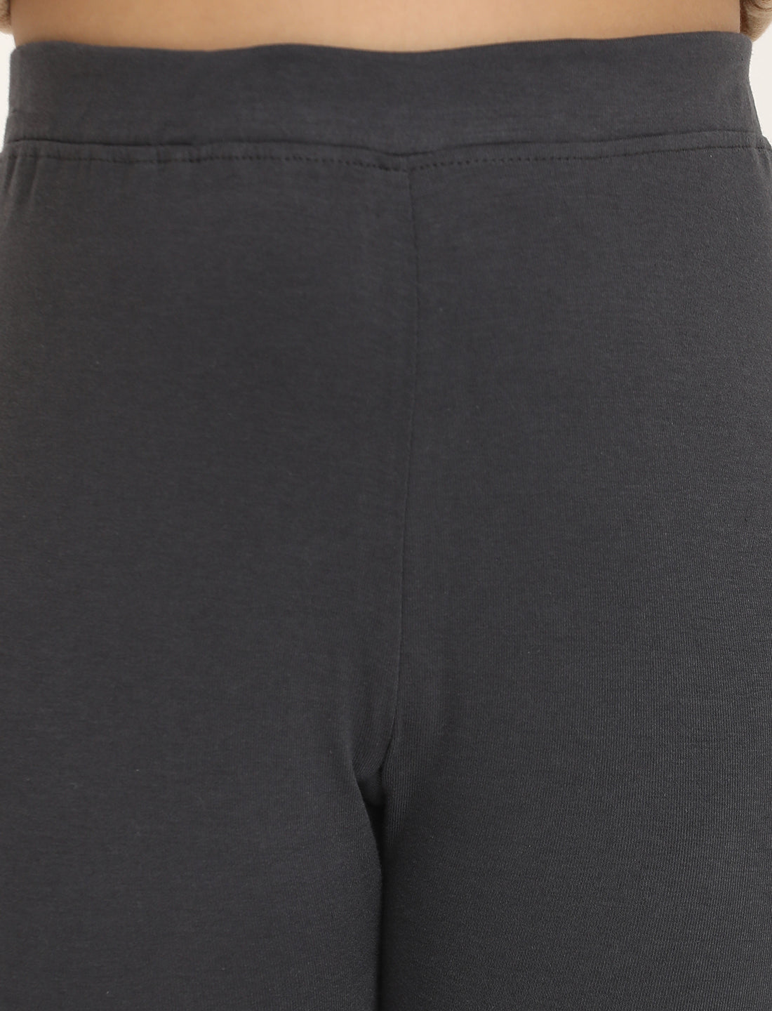 Zion Girls Tights - Thigh Length Knitted Shorts - 4 Way Stretchable - Dk Grey
