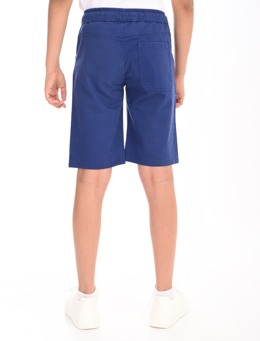 Zion Boys Cotton Bermuda Shorts Kneed Length - Blue
