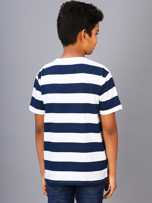 Zion Boys Koala Printed Crew Neck T shirt-Navy