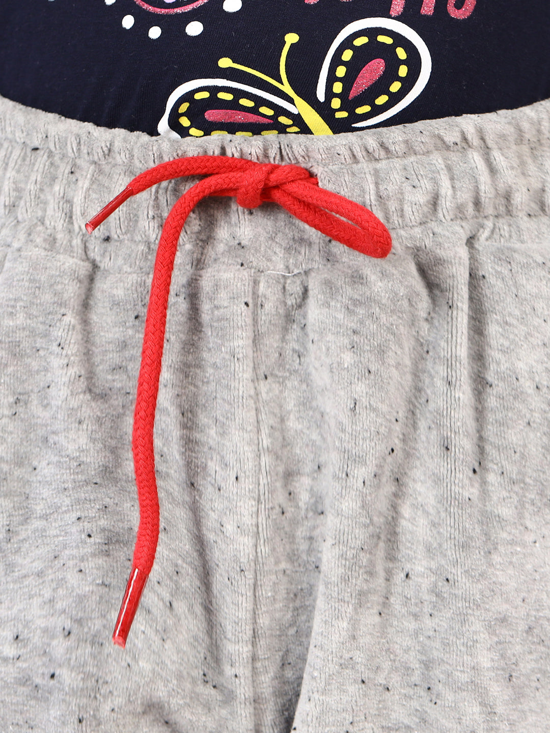 Zion Girls Knitted Shorts with Contrast Piping - Grey