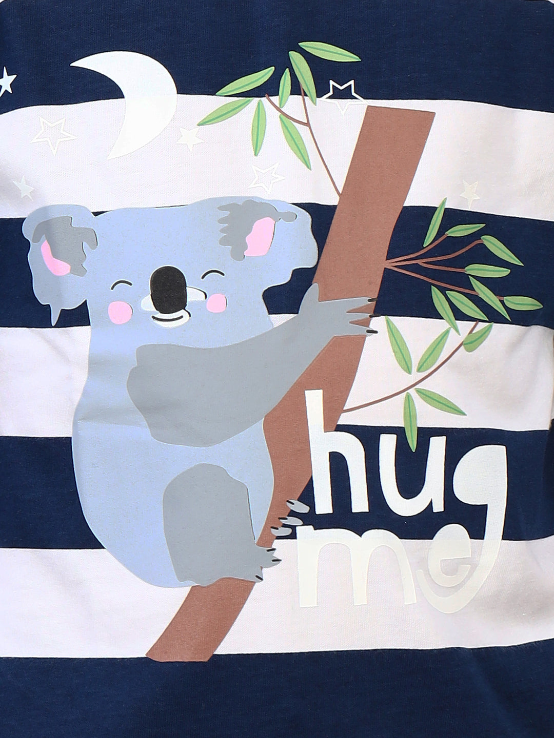 Zion Boys Koala Printed Crew Neck T shirt-Navy