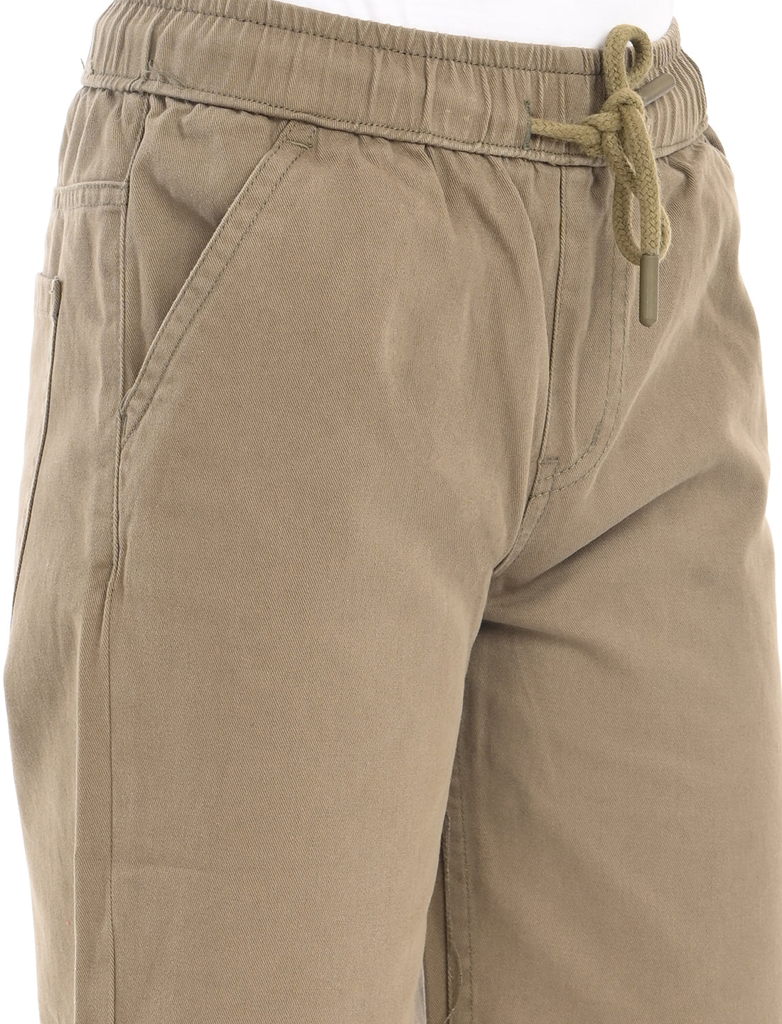 Zion Boys Cotton Bermuda Shorts Kneed Length - Olive