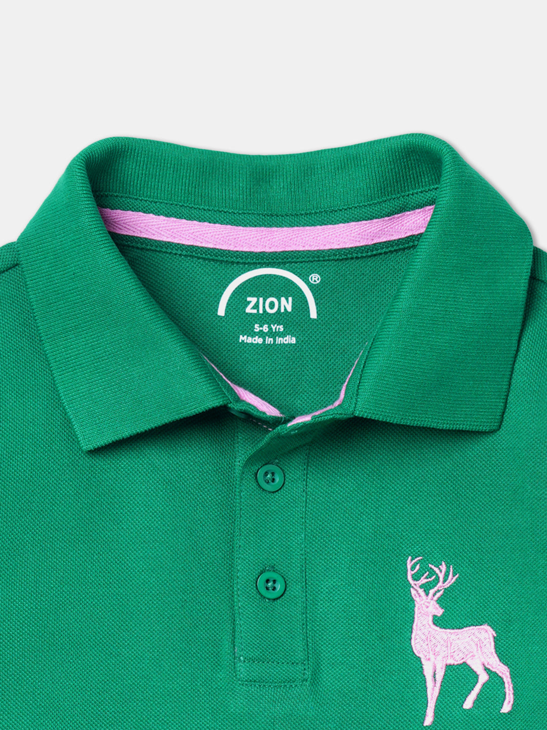 Zion Boys Pique Polo T-shirt with Deer Embroidery Pack of 2