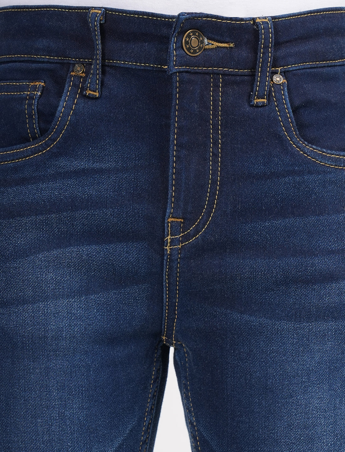 Zion Boys Super Soft Cotton Relaxed Solid Jeans-Navy Blue