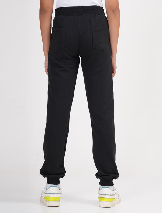 Zion Boys Solid Track Pants-Black