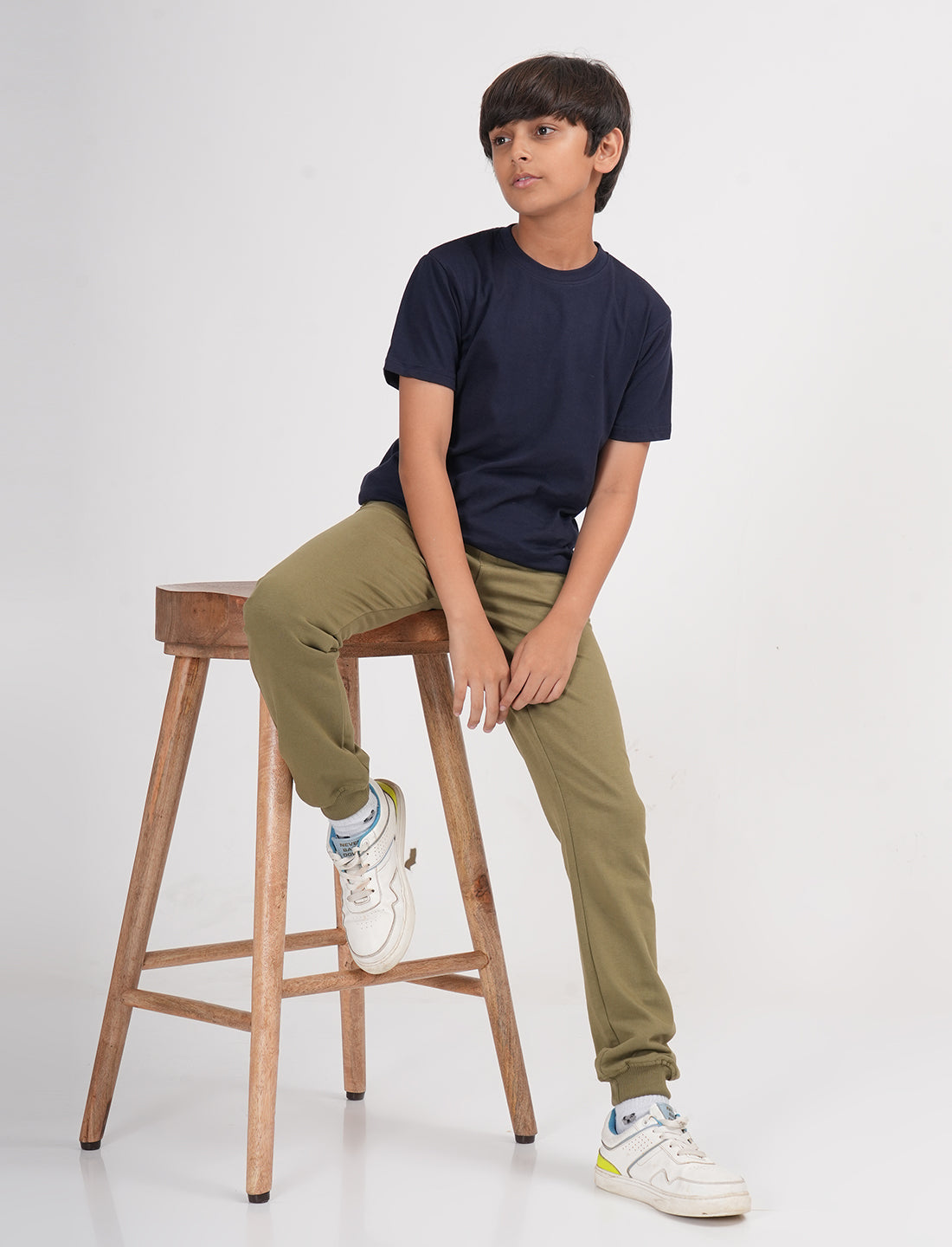 Zion Boys Solid Track Pants-Green