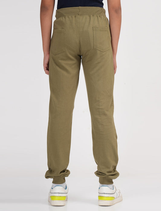 Zion Boys Solid Track Pants-Green