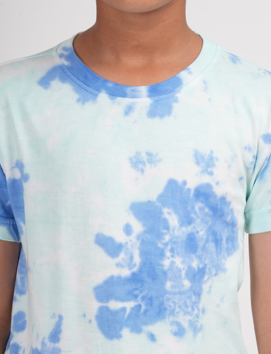 Zion Boys Half Sleeve T Shirt Tie & Dye - Blue