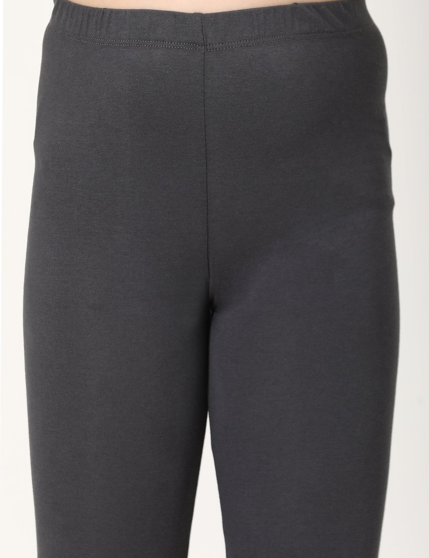 Zion girls 4 way Stretachable Cotton Lycra Ankle Length Leggings - Grey