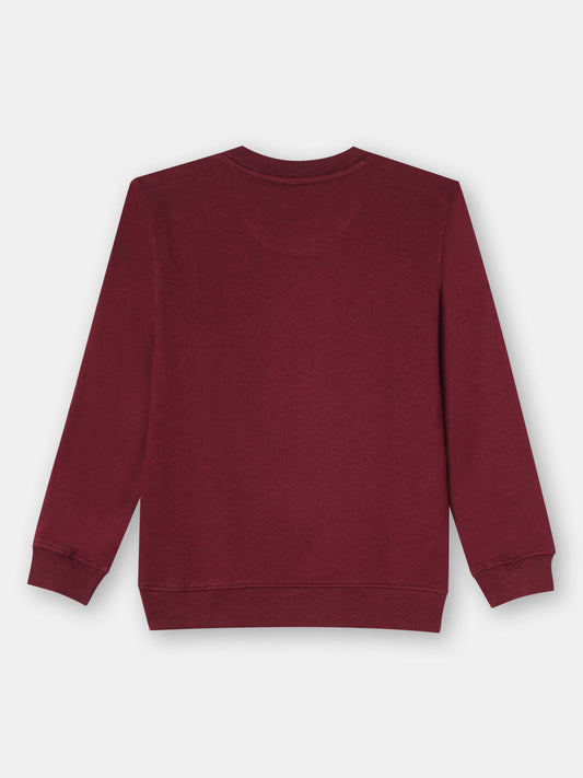 Zion Boys Sweatshirt with Reversible Sequin Embroidery-Maroon