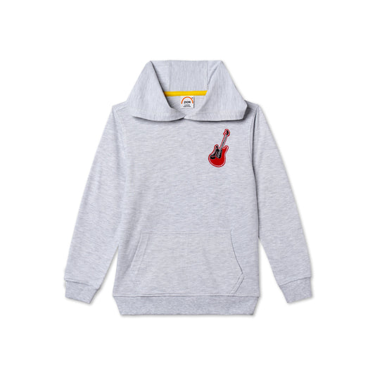 Zion Boys Hooded Sweatshirt with Guitar Applique.