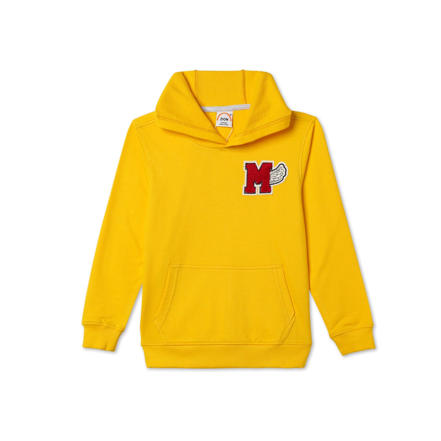 Zion Boys Hooded Sweatshirt with Terry Embroidery Highlights.