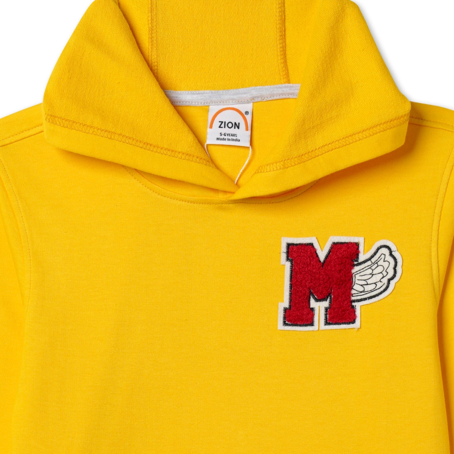 Zion Boys Hooded Sweatshirt with Terry Embroidery Highlights.