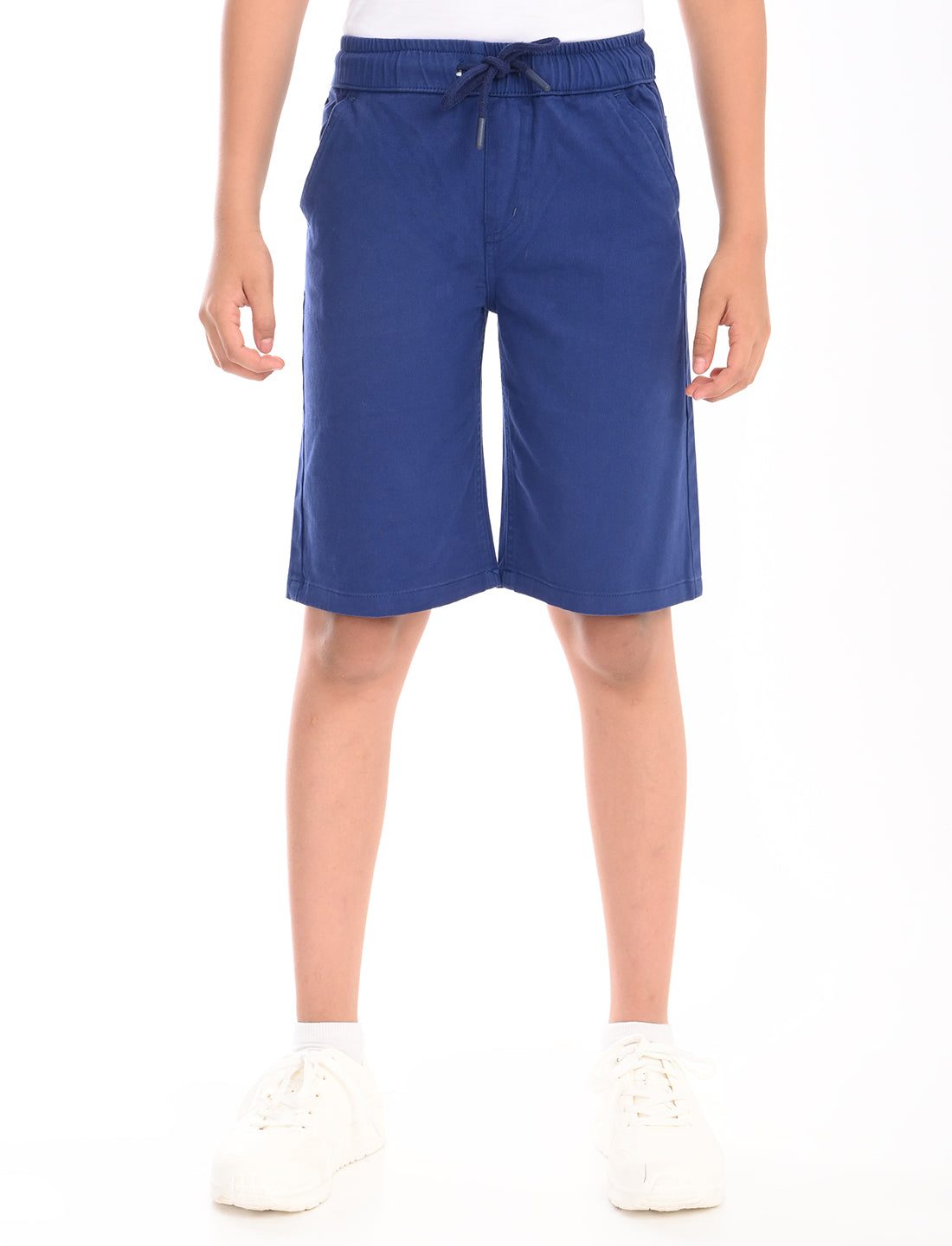 Kneed Zion Boys Cotton Bermuda Shorts Kneed Length - Blue – ZION Kids Wear