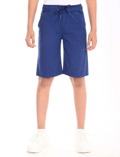 Zion Boys Cotton Bermuda Shorts Kneed Length - Blue