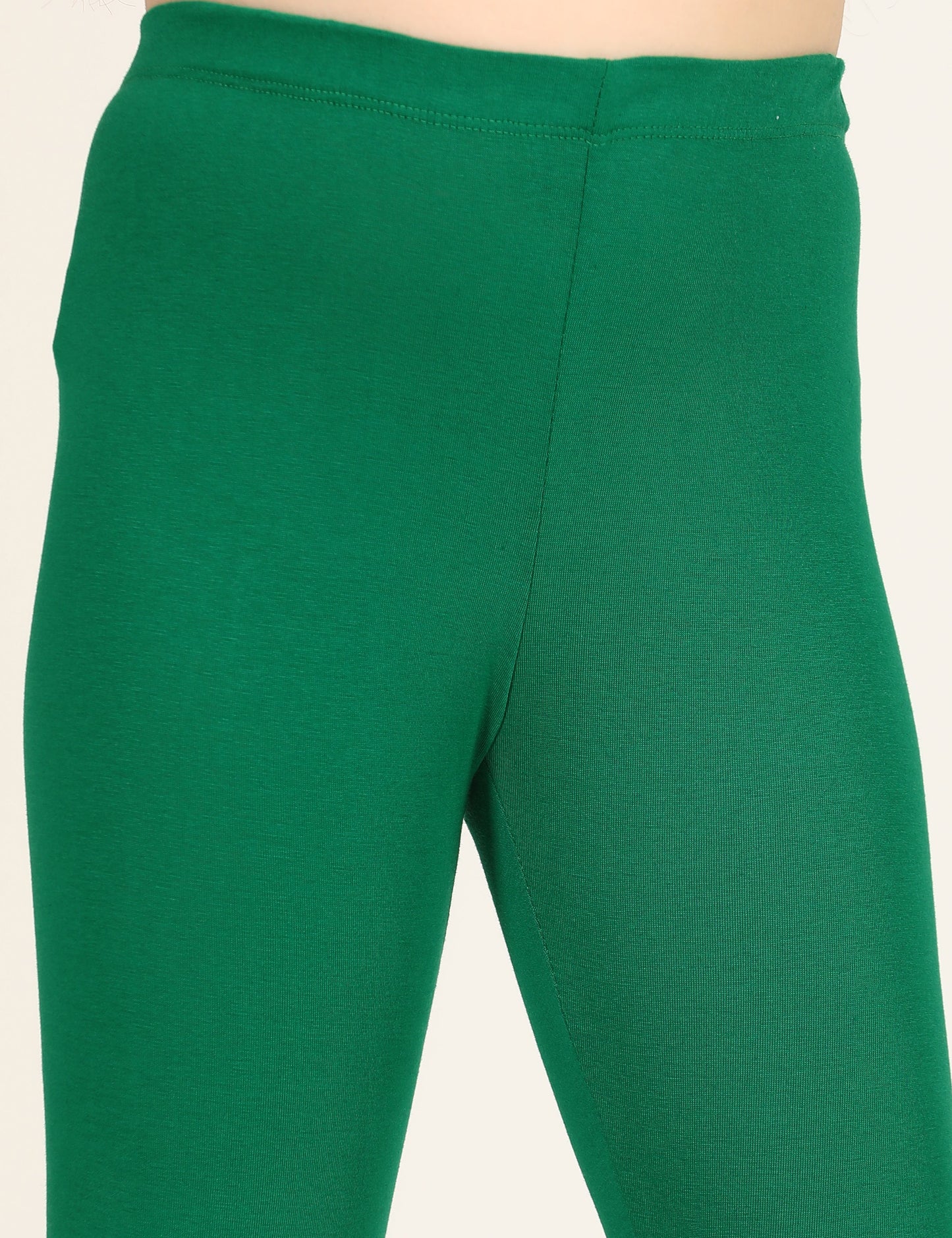 Zion girls 4 way Stretachable Cotton Lycra Ankle Length Leggings - Dark Green