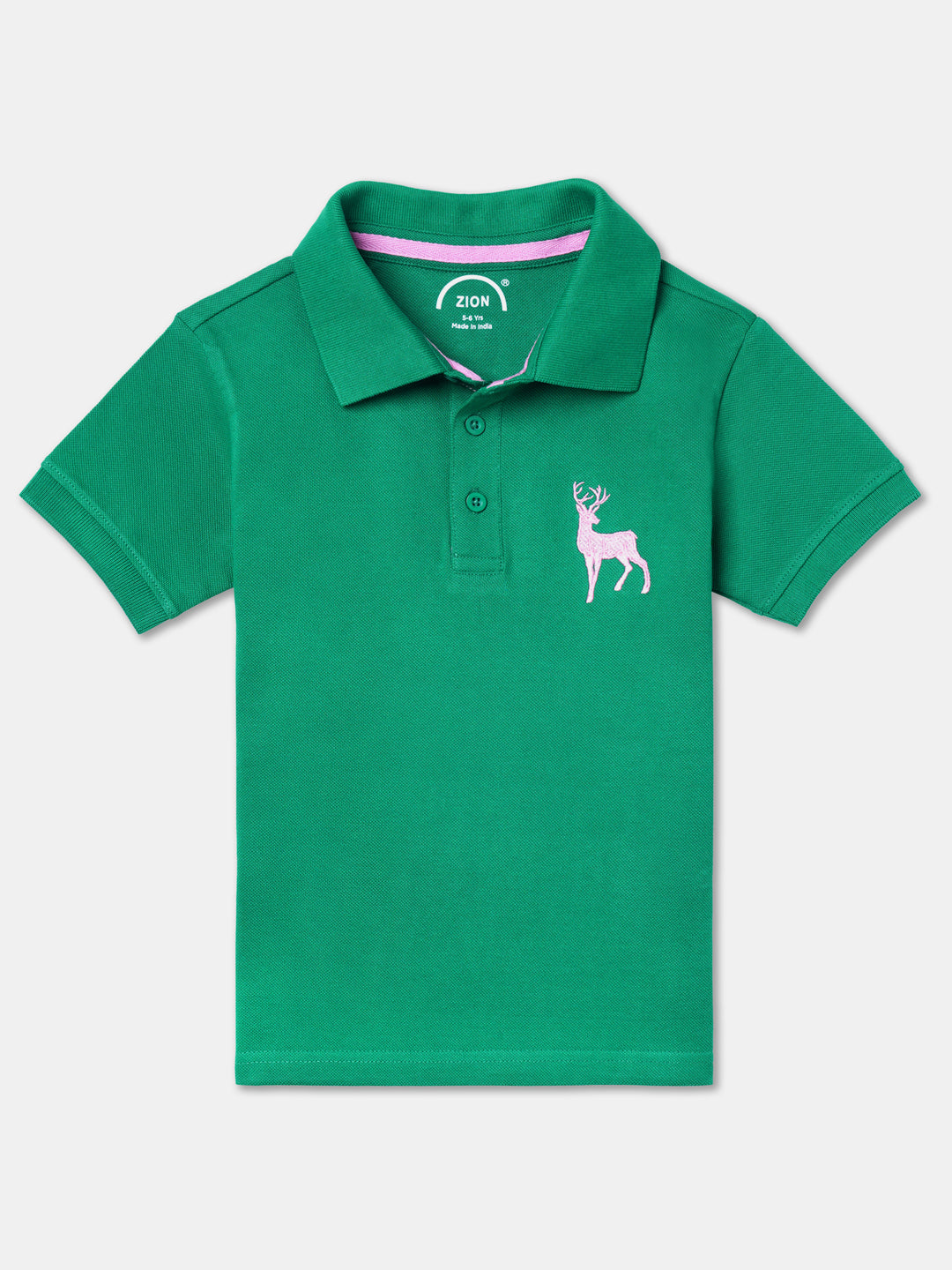 Zion Boys Pique Polo T-shirt with Deer Embroidery Pack of 2