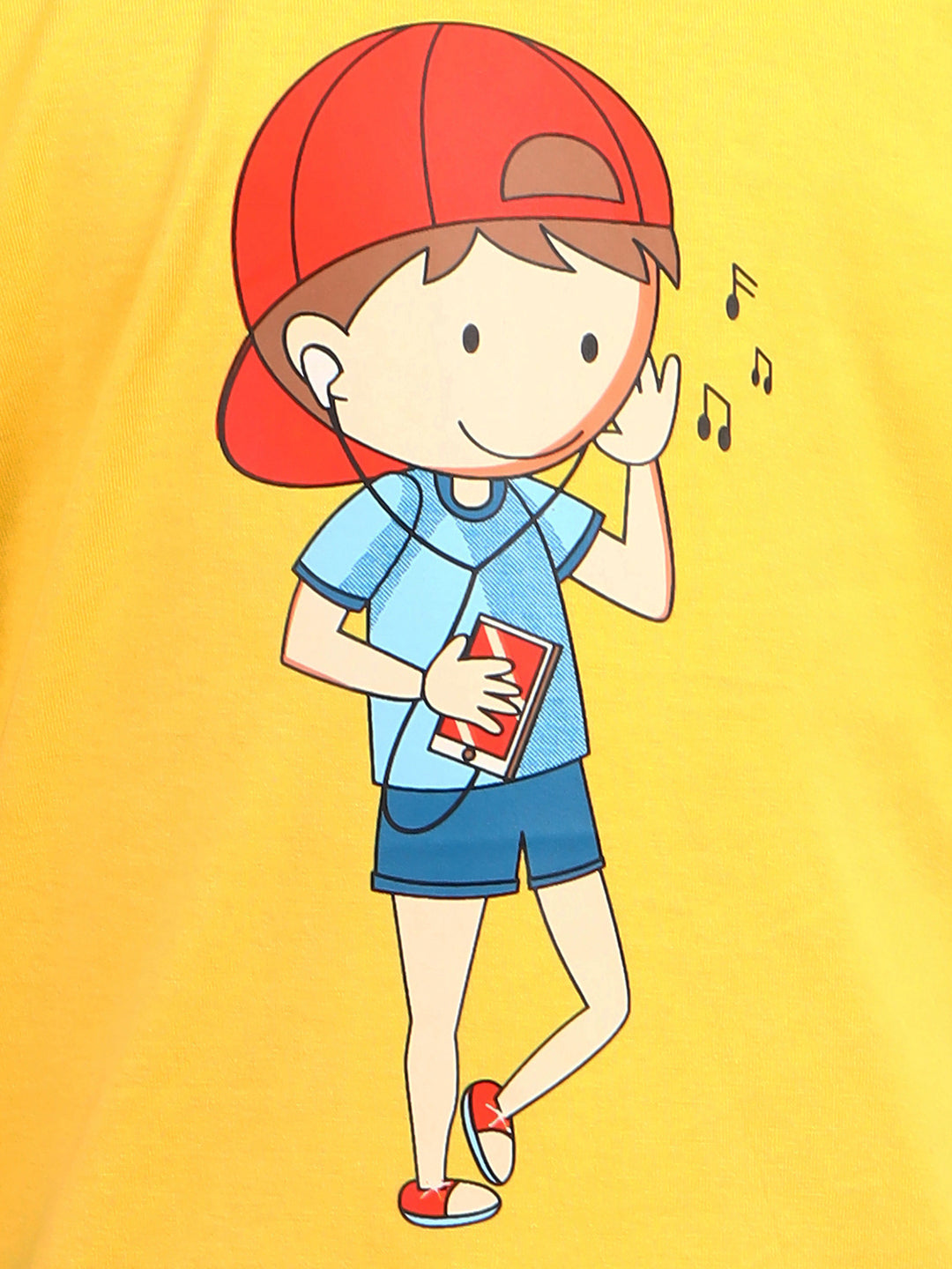Zion Boys Graphic Printed Crew Neck T shirt-Yellow