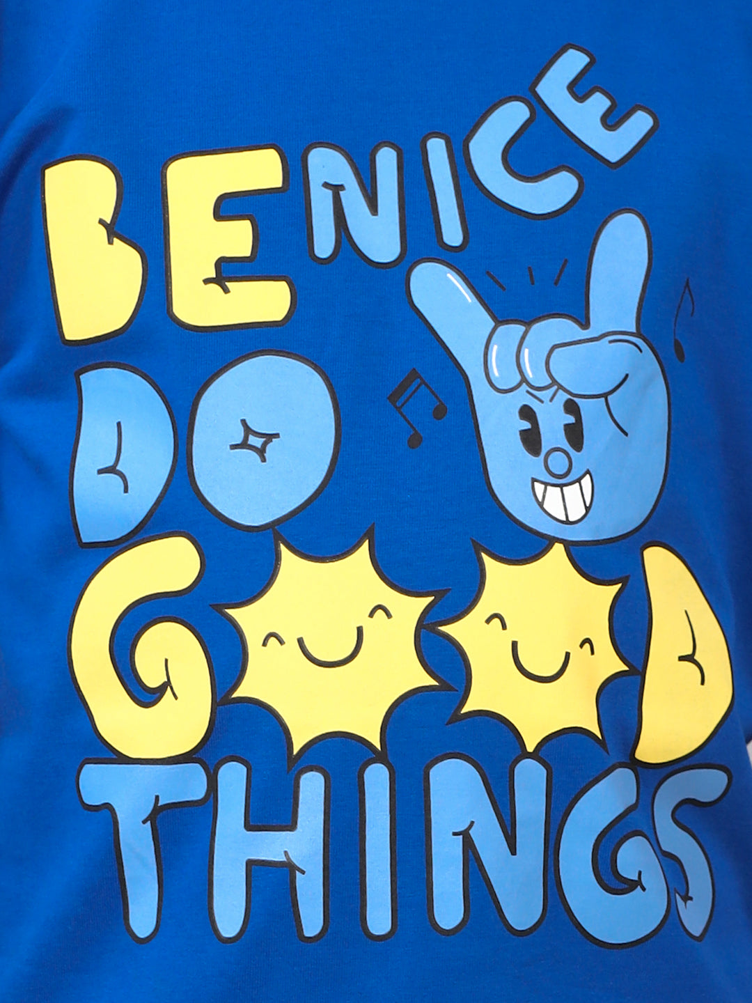 Zion Boys Graphic Print Crew Neck T shirt-Royal Blue