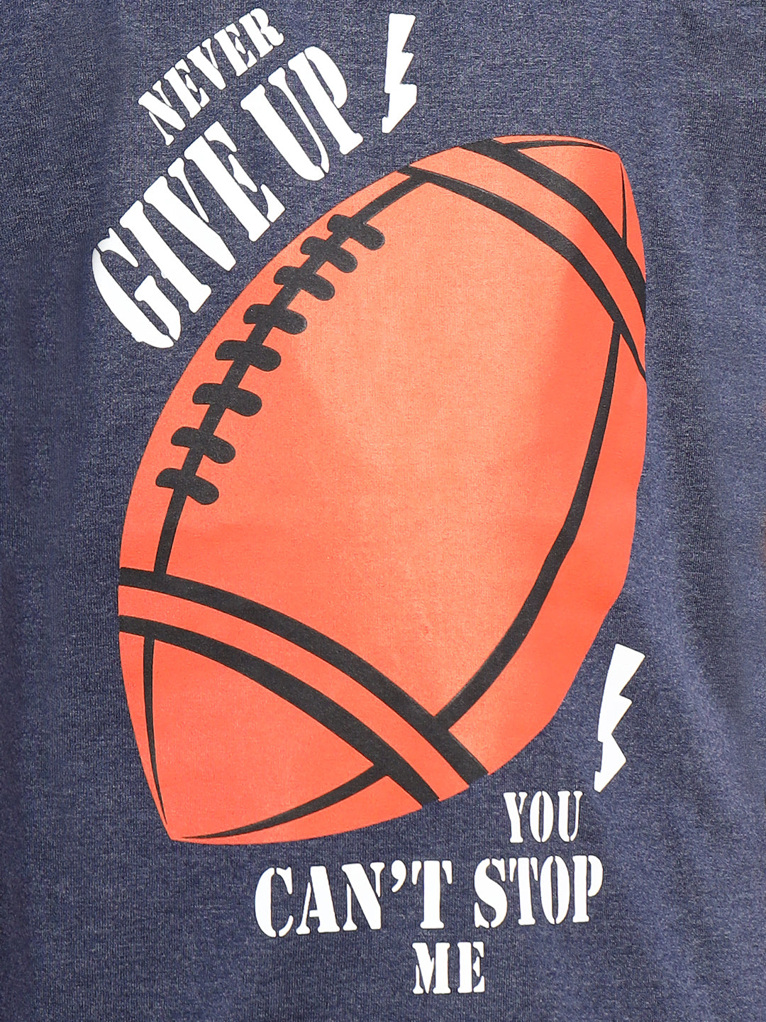 Zion Boys Graphic Print Crew Neck T shirt-Navy