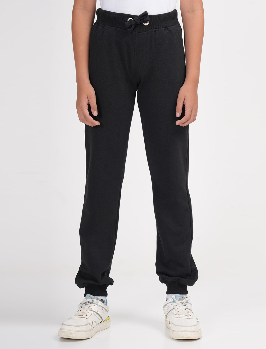 Zion Boys Solid Track Pants-Black