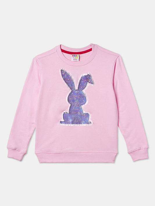 Zion Girls Reversible Heart Sequinned Sweatshirt