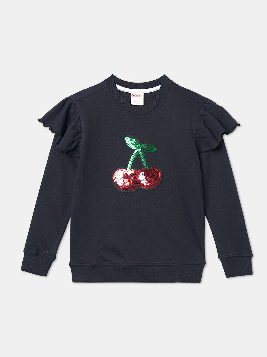 Zion Girls Cherry Sequinned Sweatshirt