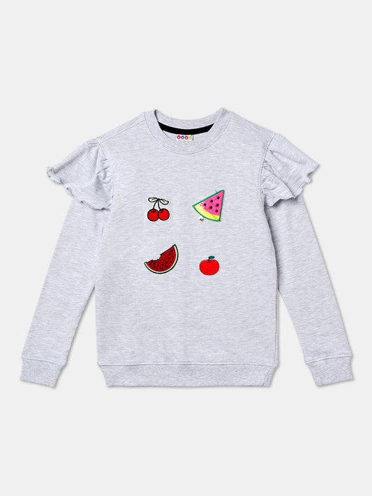 Zion Girls Sweatshirt with Applique Highlights.