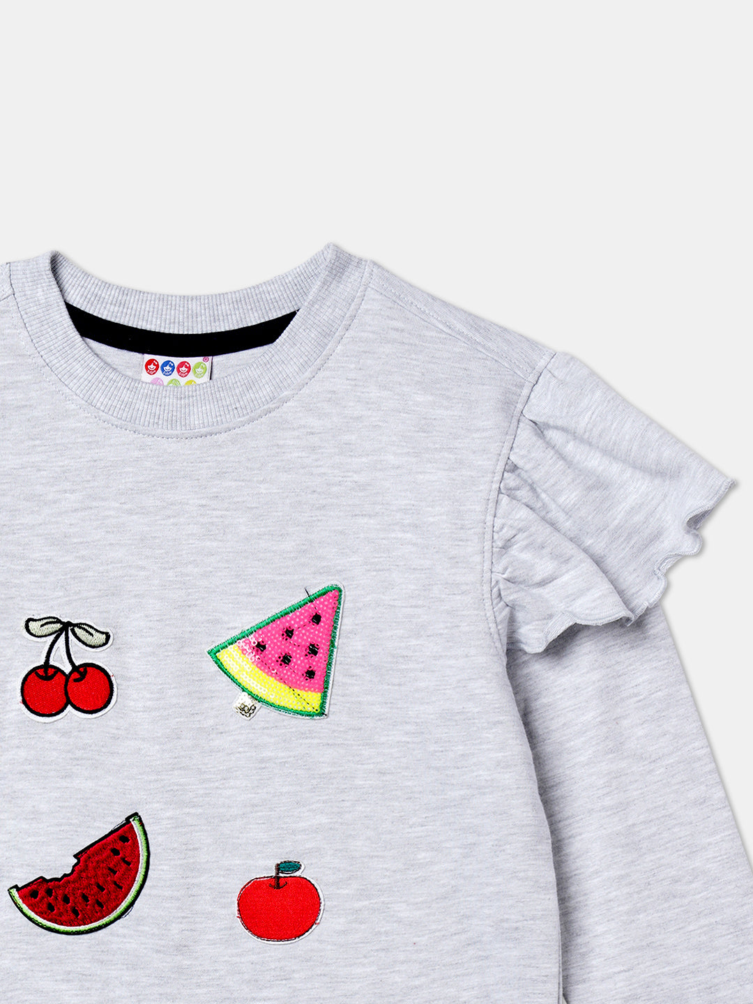 Zion Girls Sweatshirt with Applique Highlights.