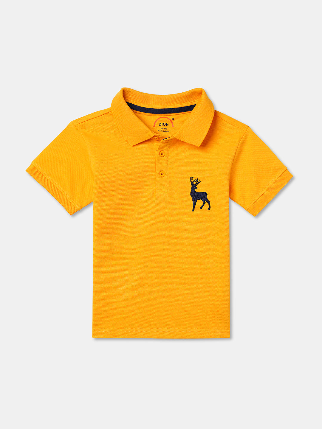 Zion Boys Pique Polo T-shirt with Deer Embroidery Pack of 2