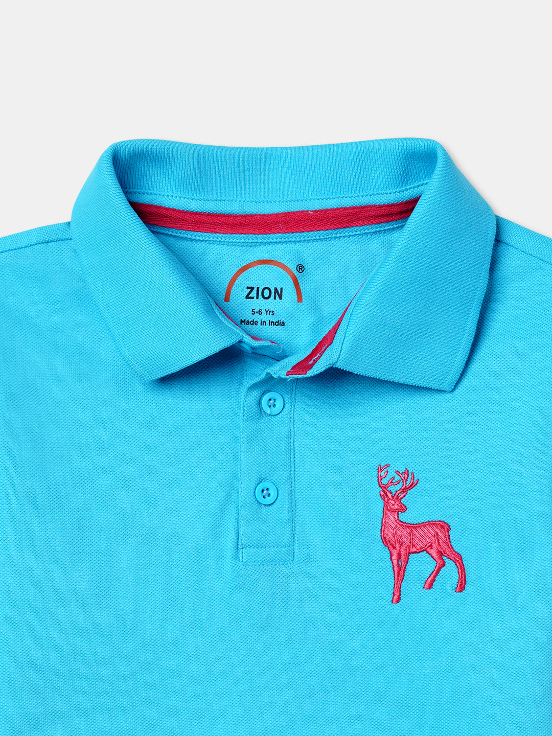 Zion Boys Pique Polo T-shirt with Deer Embroidery Pack of 2