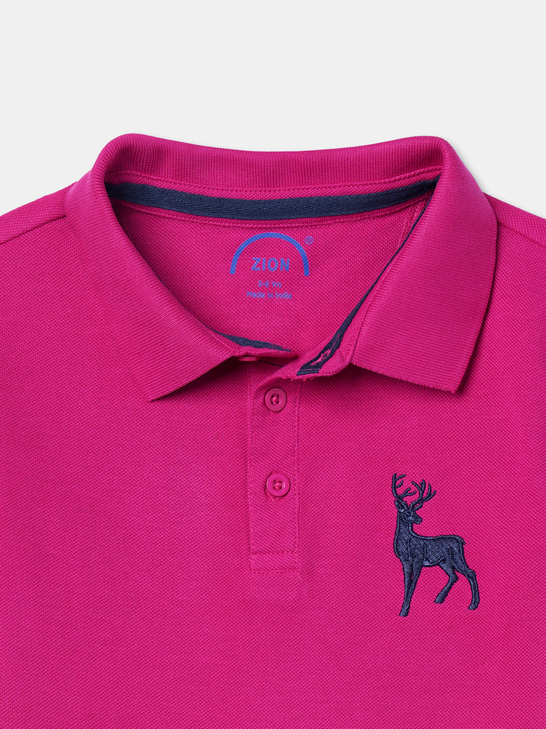 Zion Boys Pique Polo T-shirt with Deer Embroidery Pack of 2