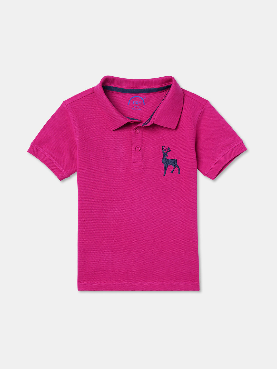 Zion Boys Pique Polo T-shirt with Deer Embroidery Pack of 2