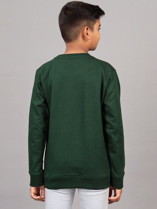 Zion Boys Athletic Sweatshirt with High Density Print Highlights-Green